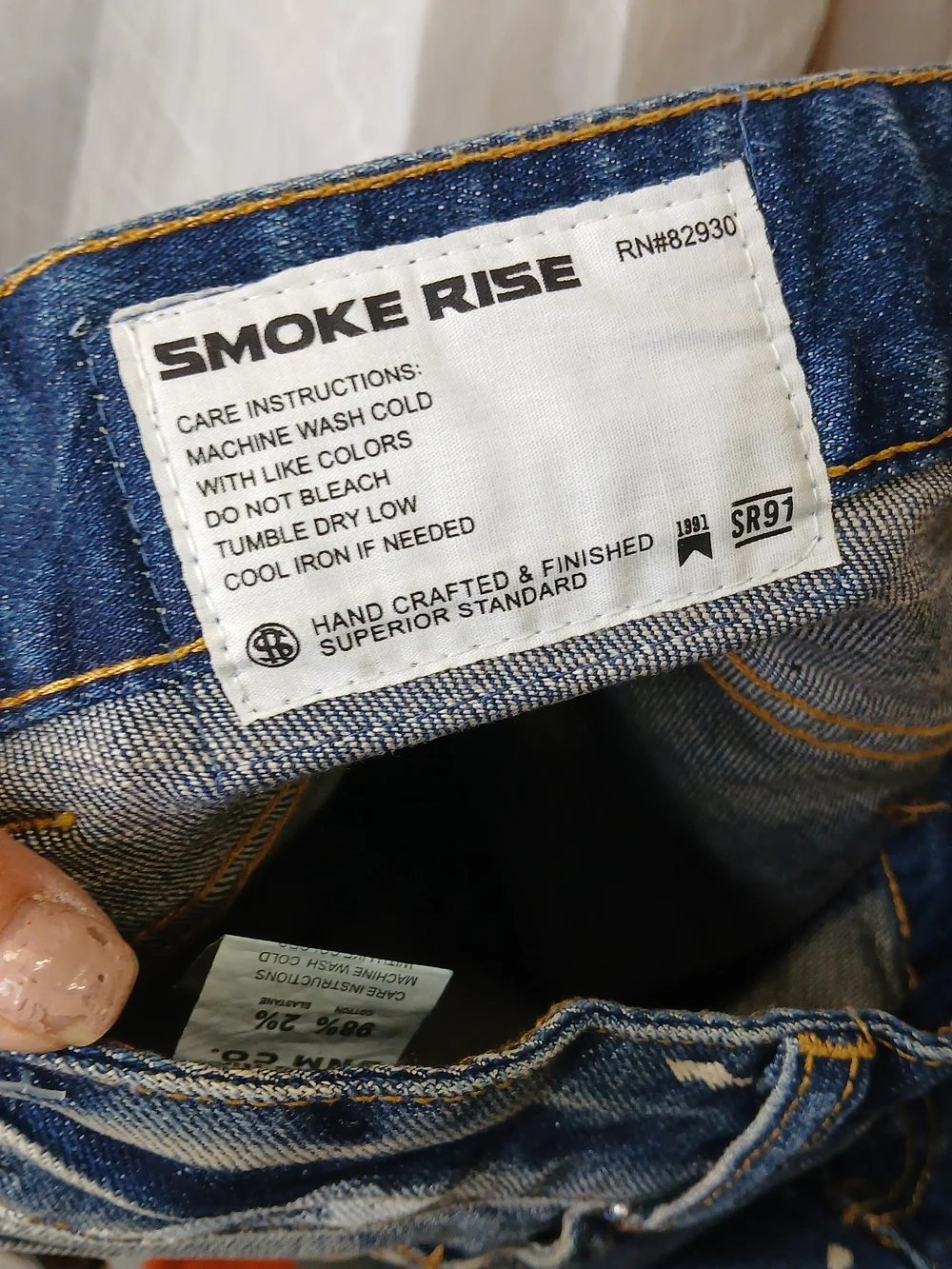 Slim Straight Men's Paint-Splatter Denim Jeans - Blue with Orange & Teal Accents